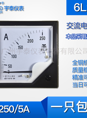 6L2 250/5 1200/5 2500/5 10ka交流电流表250a 1.2ka 指针电流表
