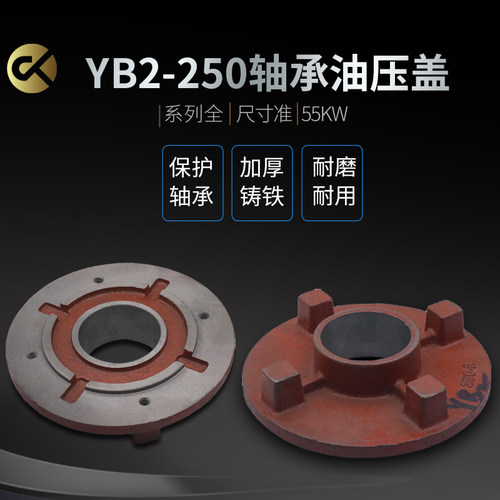 YB2-250-2 轴承盖 油盖75-140内压端盖 55KW小端盖侧边盖6313轴承