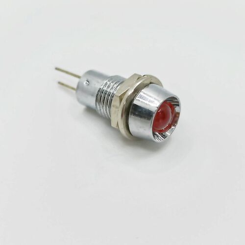 8mm金属指示灯带线电源工作信号灯LED发光防水指示灯3V12V24V220V