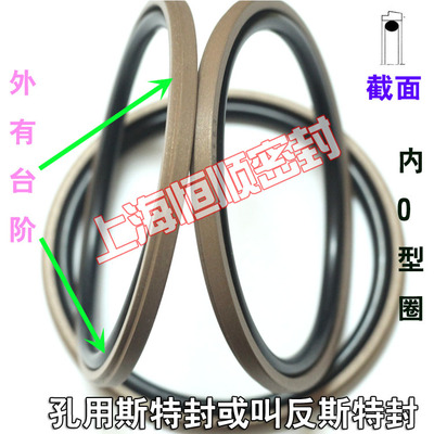 GSD活塞孔用斯特封 反PTFE+O型圈耐磨密封圈油封丁晴铜粉圈格莱圈