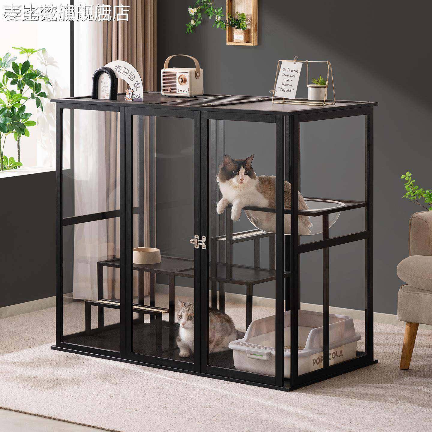 麦比梵猫别墅猫笼子猫屋家用室内阳台猫柜猫舍超大自由空间猫咪爬架一