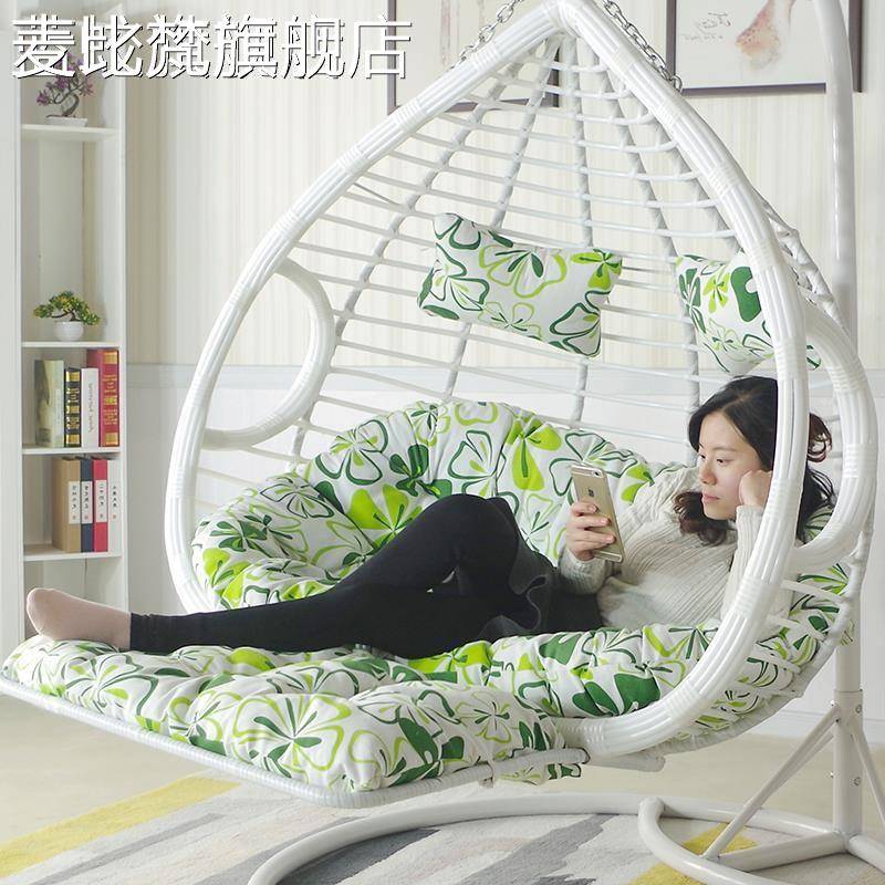 麦比梵吊篮 椅 子室内秋千家用吊 椅 吊兰 椅 阳 台 吊床藤 椅 懒人鸟巢户外摇篮 椅摆件饰品垫垫