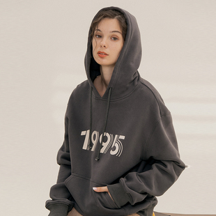 多色字母基础款 加绒宽松慵懒风叠穿上衣潮 连帽卫衣女2021秋冬新款