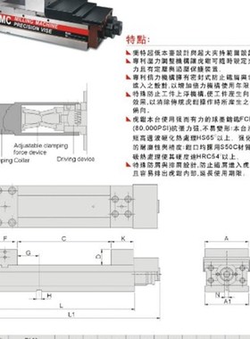 正品台湾精展超低加大开口倍力增压式虎钳65380-JQV-JQV160S