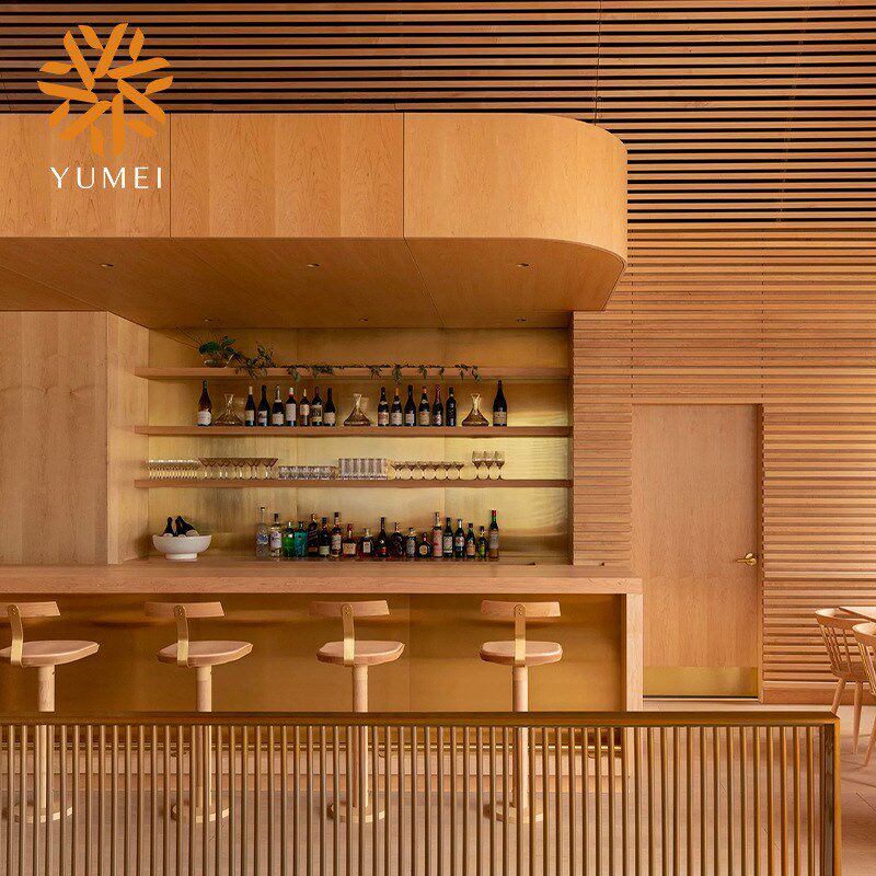酒馆西餐厅工程固装 餐台v酒水台卡座金属隔断 定制 源头工厂