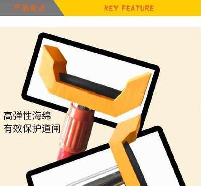 海绵伸缩杆支架杆子加厚撑杆收缩固定升J降门挡停车金属可调门卫