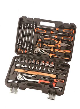 甄选汽修套装58pcs机械家用五金工具棘轮扳手两用扳手多功能综合