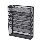 甄选壁挂式 挂架公用品文件夹置物架现 多层文件架多功能金属架墙式