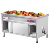 甄选拉门工程款 不锈钢快餐保温台电加热保温售饭台食堂餐厅饭店打