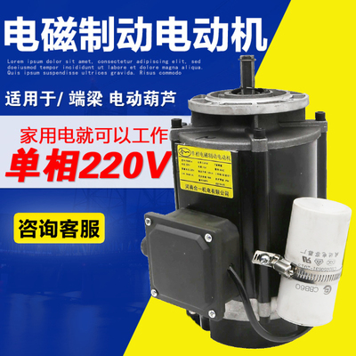 葫芦用电磁制动电动机端梁专用220V软启动电机YSE80-4 0.4kw