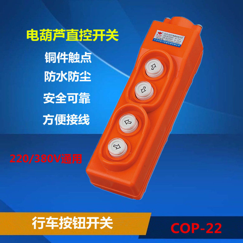 COP-22起重机直控开关380V电压上下按钮直接控制电动葫芦CLD-622P,标准件/零部件/工业耗材,输送带/传送带,淘宝优惠券,粉丝福利购,淘宝优惠卷