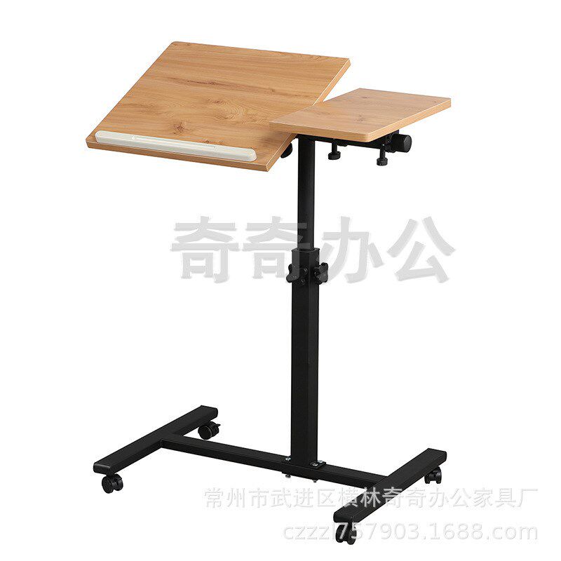 可移动升降电脑桌倾斜笔记本电脑桌会议室桌M面演讲台旋转电脑桌