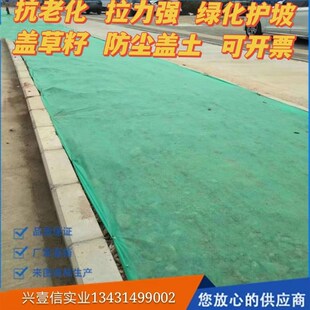 绿色无纺布绿化透l气工地盖土防尘布养护植草籽园林护坡毛毡土工