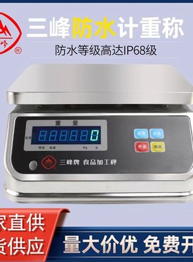 上海电子称新款上市烘焙优质三峰ACSD6秤全密封防水计重秤台称
