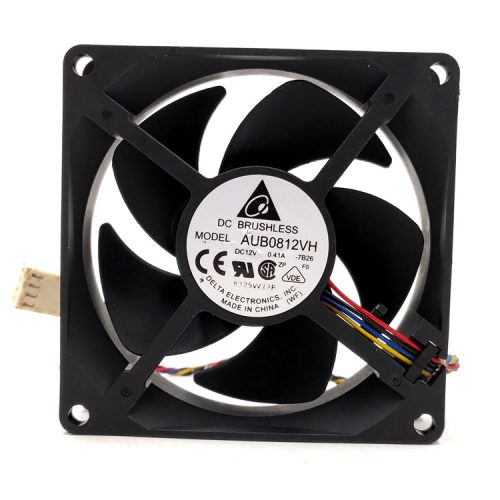 原装台达 8025 12V 0.41A AUB0812VH 8CM 4线PWM温控机箱散热风扇