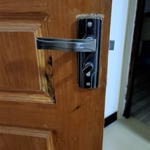 老式铁面板换锁室内卧室房门锁室内钢木门锁小50门把手门锁锁具