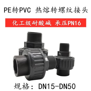 PE外丝活接 外牙PVC活接头20 25 32 40 50PE PVC水管管材转换配件