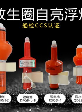船新款中国2019年春季检CCS认证船用圈海水干锂电池救生衣自亮灯