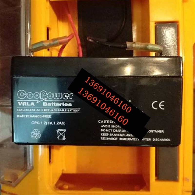 Coopower电池CP6-1.2 6V1.2AH替1.3A精密仪器打卡机医疗安防电瓶