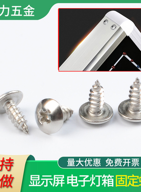 LED显示屏 电子灯箱 组装固定不锈钢 螺丝 螺钉 大扁头十字自攻丝