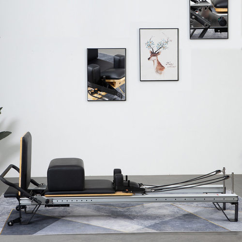 普拉提铝合金全轨道核心床小黑白床瑜伽馆商家用pilates reformer