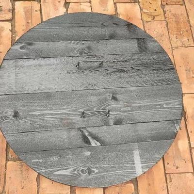 木质保温井盖双层岩棉700松木环保防滑耐用防雨检查井