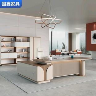 简约现代老板桌经理办公桌高档总裁大班桌办公室桌椅组合办公家具
