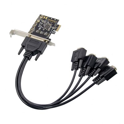 甄选PCIE转4串行端口RS232转接卡AX99100多串口台式机电脑扩展卡