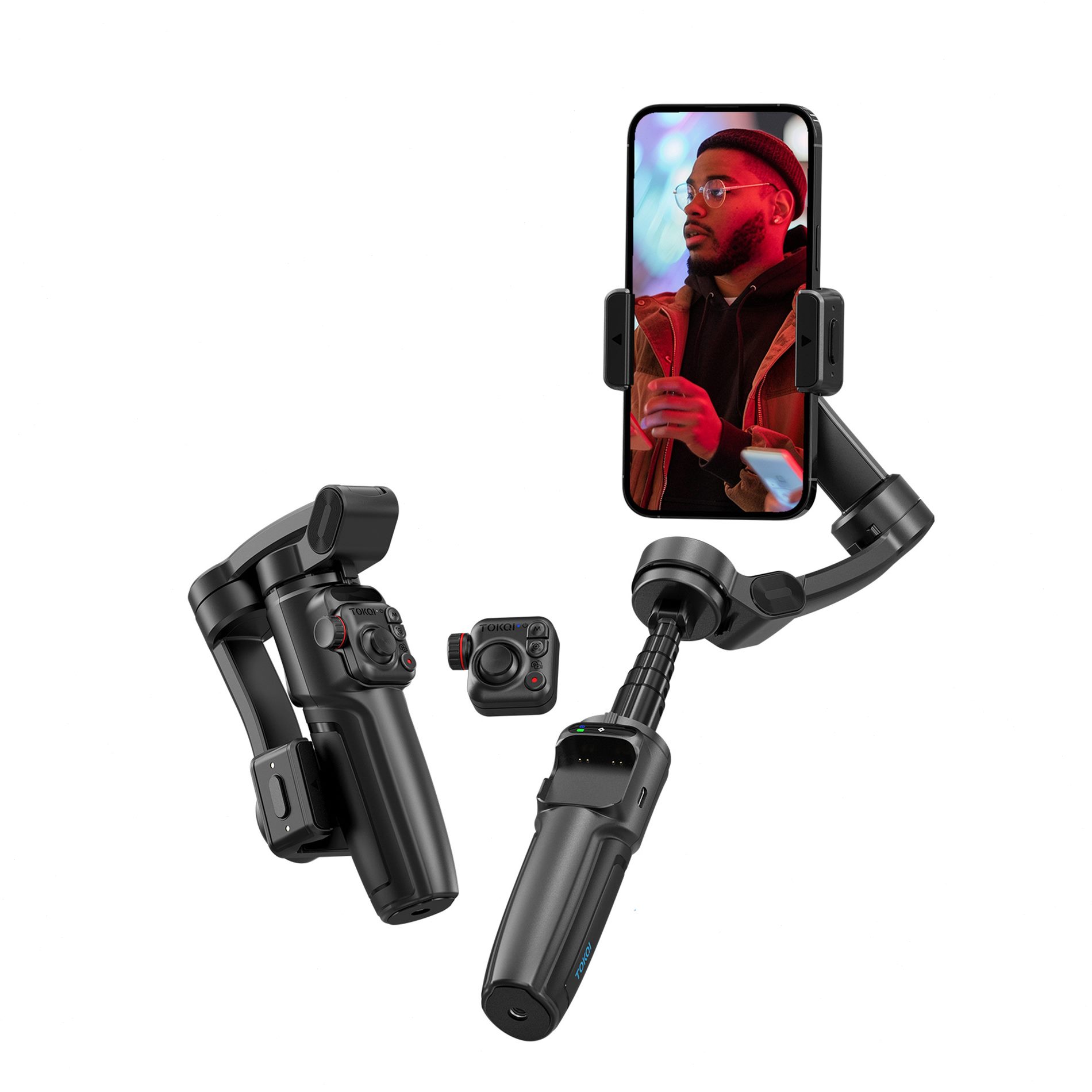 甄选CYKE手机稳定器三轴云台伸缩智能Ai人脸跟踪防抖直播支架跟拍