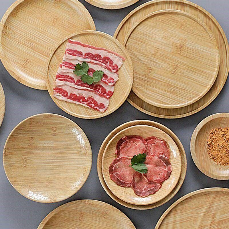 密胺火锅餐盘仿瓷木纹盘子商用餐厅饭店圆形盘塑料快餐盘碟子平盘