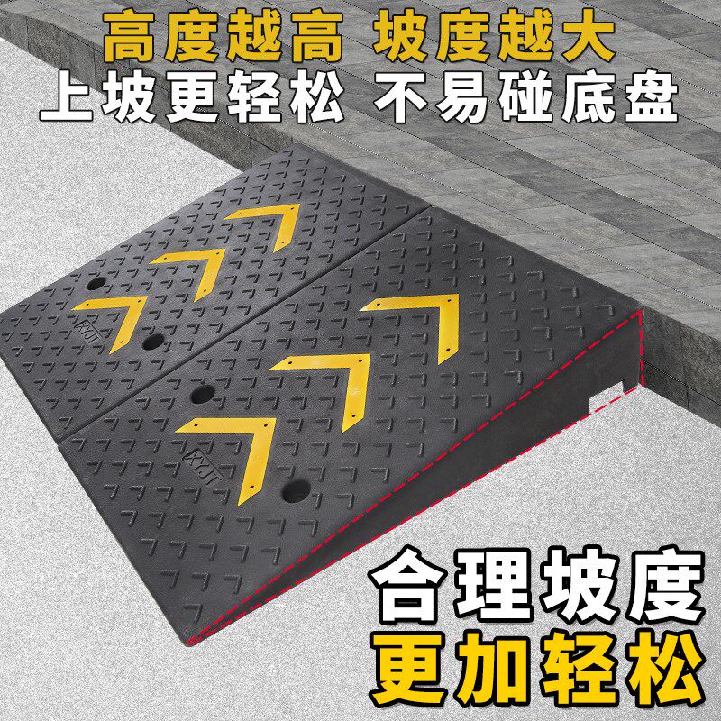 橡胶台阶垫斜坡垫马路牙子坡道斜坡垫板上坡爬坡家用汽车垫三角垫