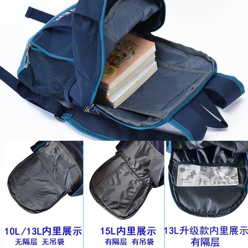 儿童秋游户外背包潮男孩子外出旅游小学生轻便补课包双肩补习书包