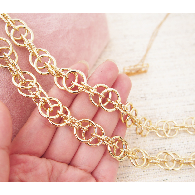 铜链包链条配件包肩带金属包带链子背包带斜挎金属单买长背包带女