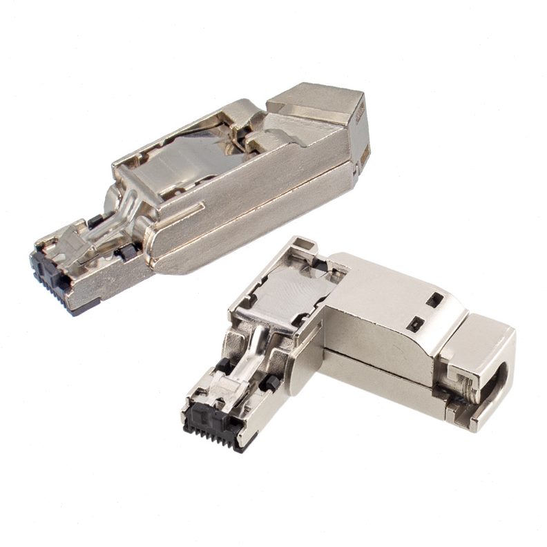 甄选工业RJ45连接器金属刺破水晶头4 8芯以太网PROFINET EtherCAT