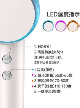 高速吹风机家用大风力发廊冷热风电吹风筒亚马逊日规欧规美规