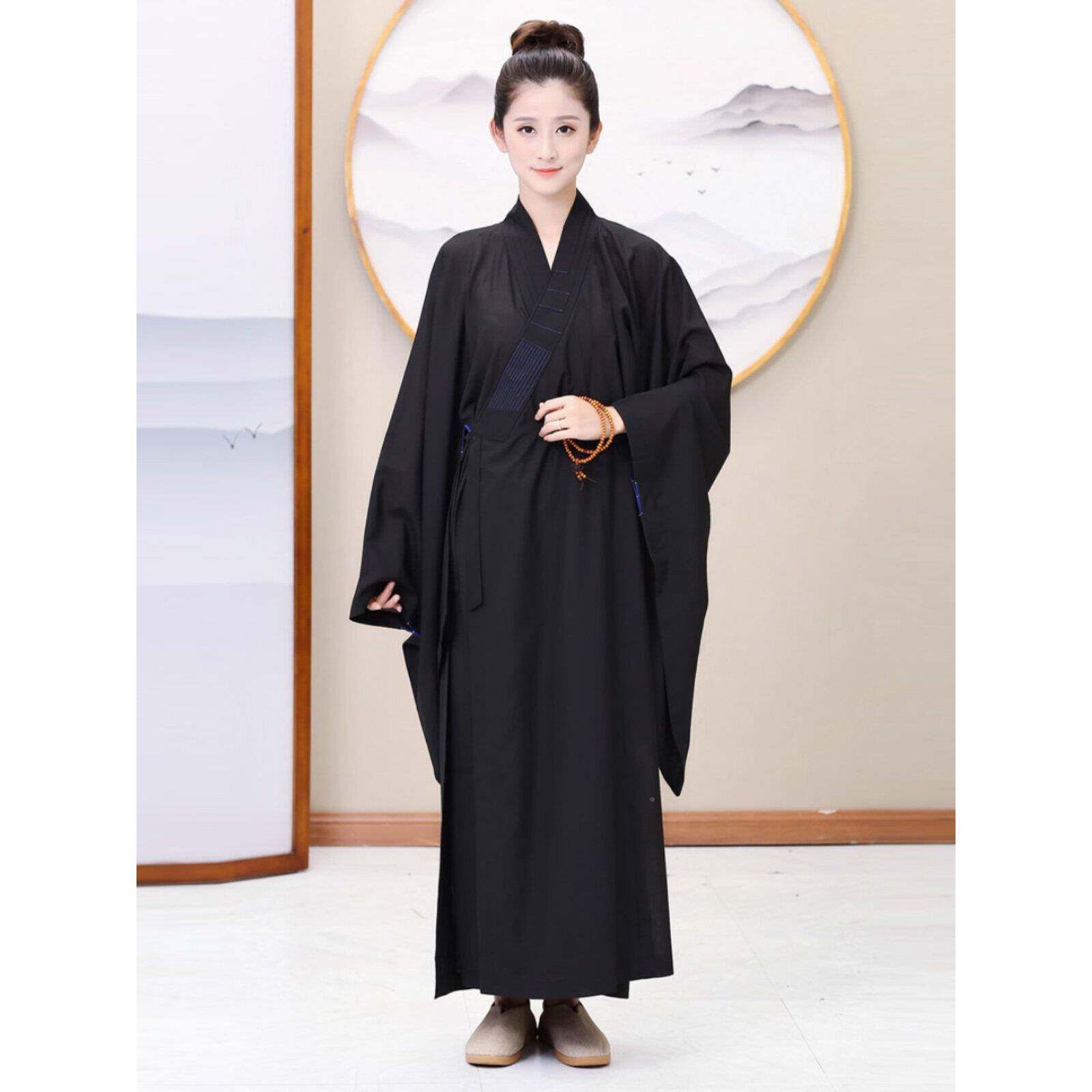 和士尚服海清外汉服男士高SXR端门泰马不透明海清黄黑啡禅修服女