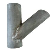 甄选45度等径斜三通90度给水钢制斜三通Y型三通碳钢焊接异径斜三