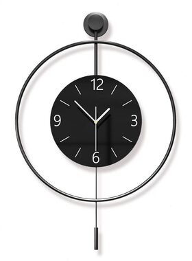 甄选现简约钟表客厅级感西班牙极简餐厅装饰挂钟创意静音时钟挂墙