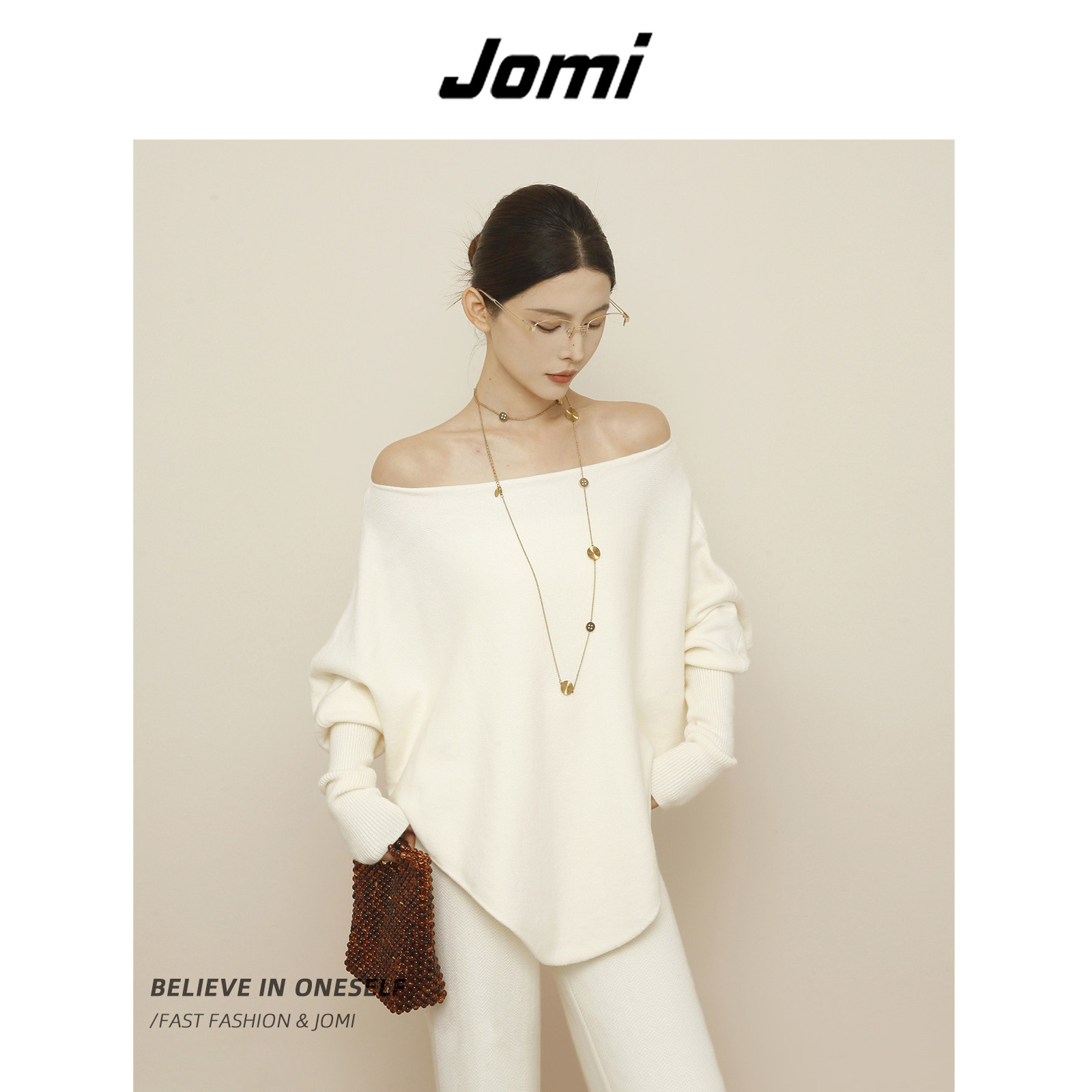 【花花推荐】JOMI秋冬蝙蝠袖毛针织衫