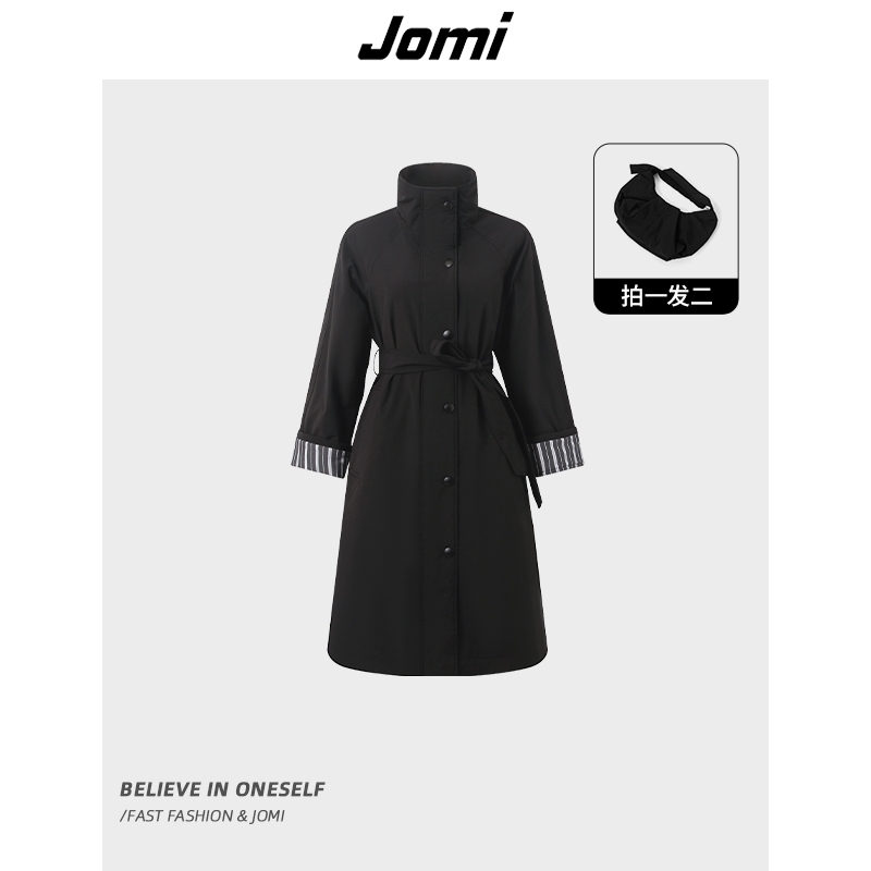 《仙仙专属》JOMI秋季女士简约风衣式中长款羽绒服外套J93Y25058