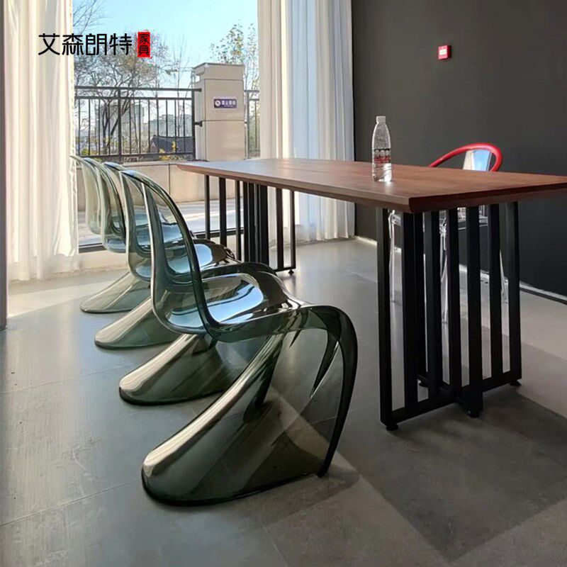 Panton Chair设计师椅子潘顿椅轻奢岛台餐椅现代高端潘通椅靠背椅