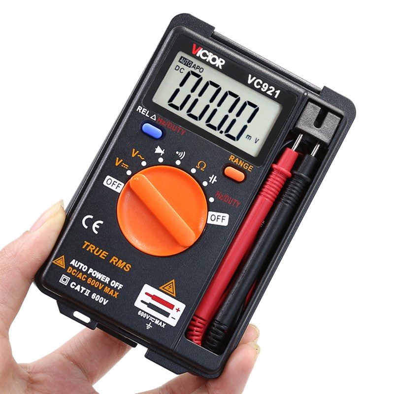 胜利万用表数字袖珍迷你万用表袖珍高精度蜂鸣口袋型万能表VC921