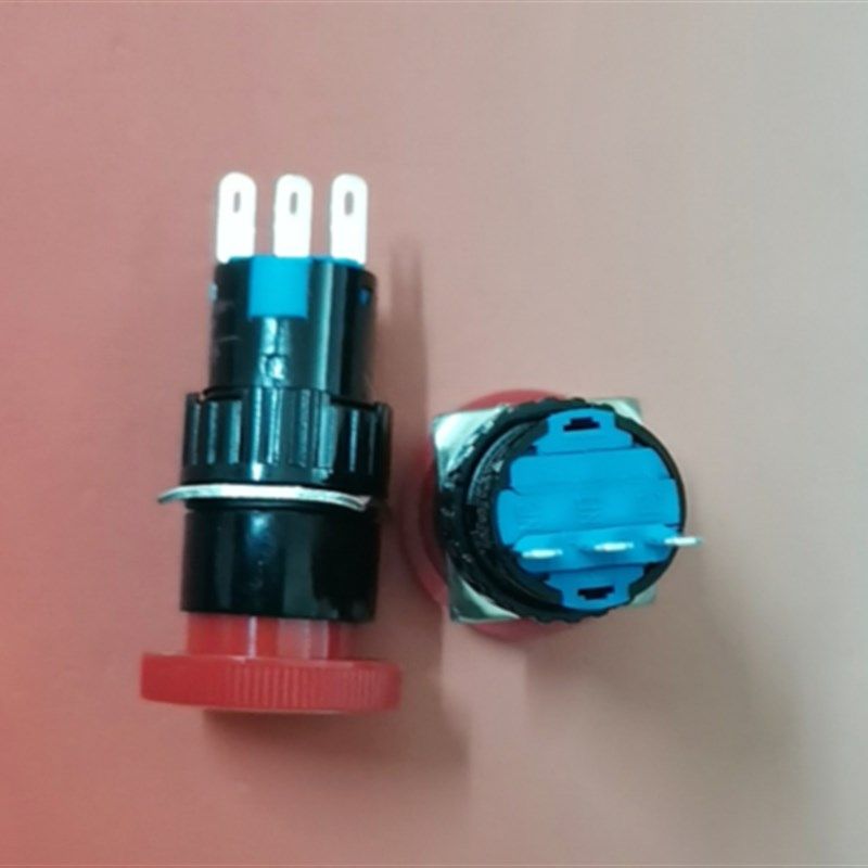 金豪按钮A16-11ZS 急停旋钮自锁开关 LAS1-11ZS 3脚 金属急停按钮