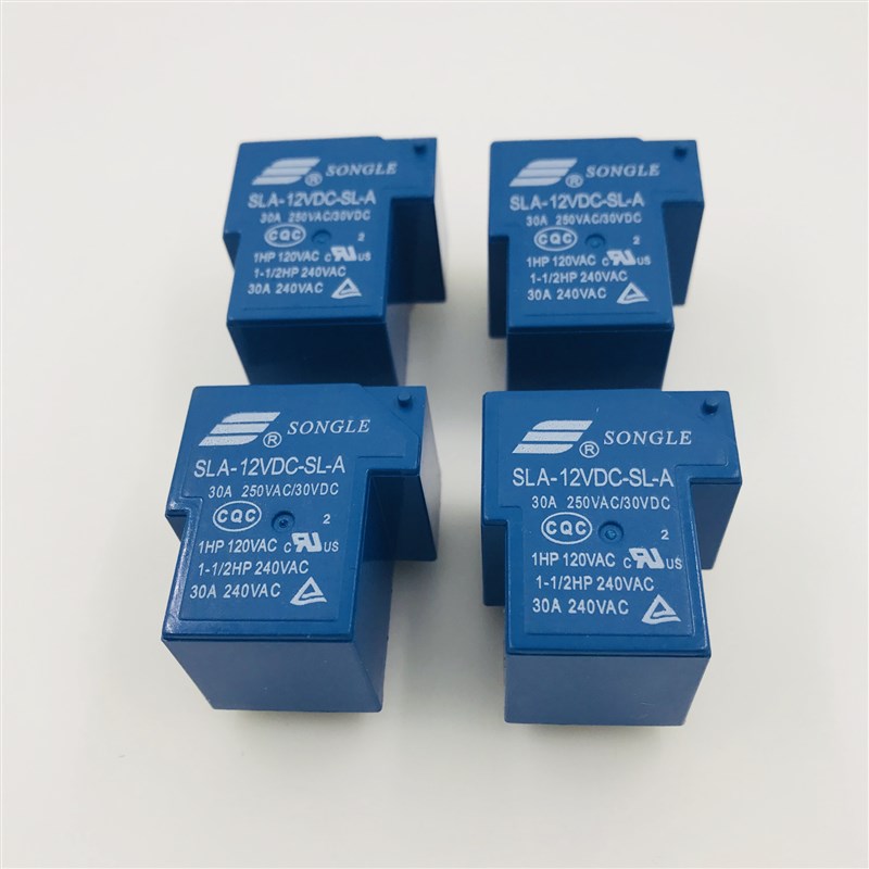 松乐继电器SLA-12VDC-SL-A一组常开5脚30A250VAC  T90 2150