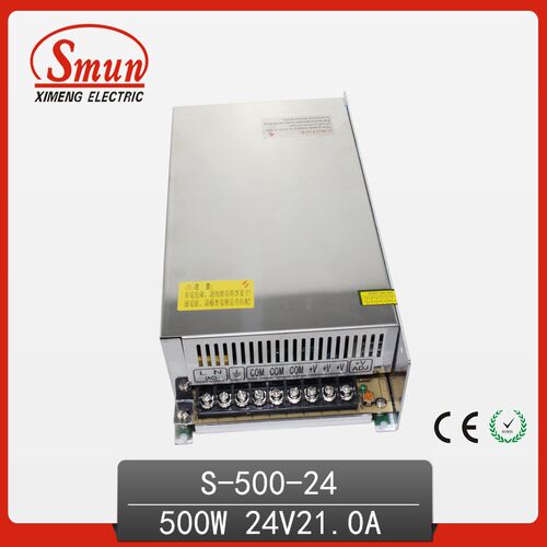 西盟开关电源S-500-24 220V转24V 21A 500W 监控工控灯箱直流电源