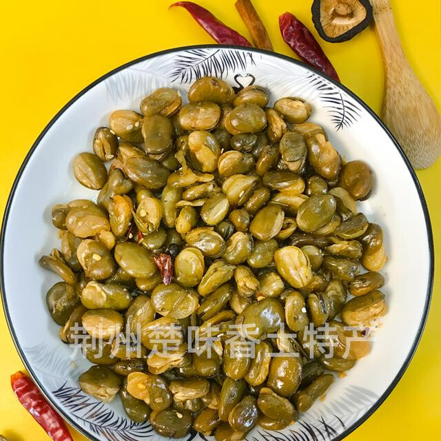 【香酥兰花豆香酥蚕豆】绿皮蚕豆酥脆兰花豌豆新鲜炒制微辣270gX2