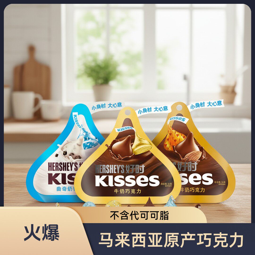 【清货】好时kisses水滴巧克力36g*10袋牛奶巧克力曲奇白巧结婚喜
