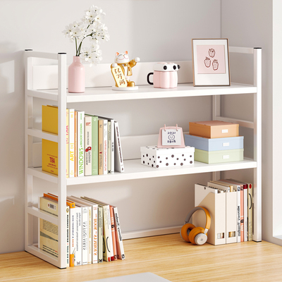 桌面书架桌上置物架学生家用书桌收纳层架简易多层小架子工位置物