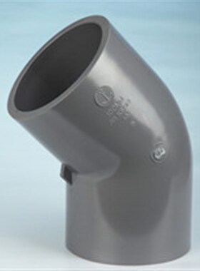 锚牌日标PVC-U灰色化工给水管件 UPVC45度弯头3寸DN75 内径89mm