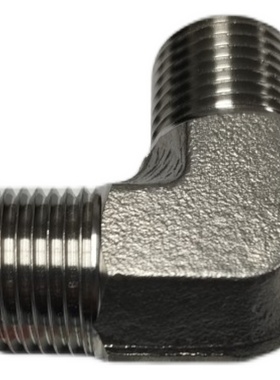 304不锈钢高压油管液压接头ZG英制锥螺纹R直角PT弯头1T9-SP